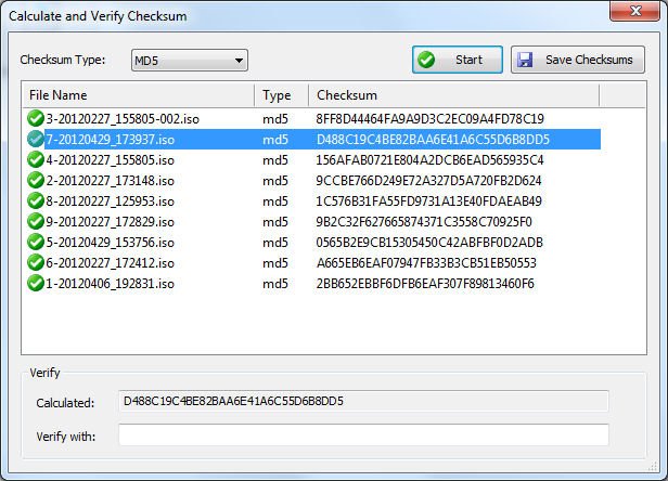 Calculate and Verify Checksums