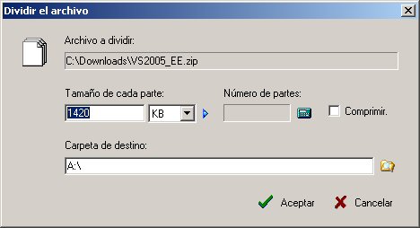 Dividir archivos