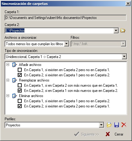 Sincronizar carpetas