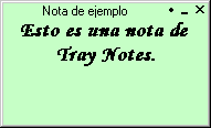 Tray Notes